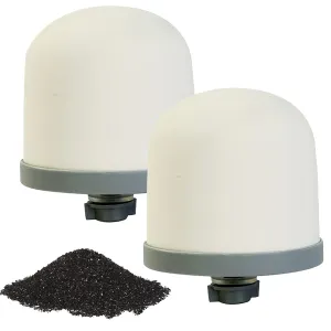 Huining Ceramic Dome Water Filter with Coconut Shell Activated Carbon, for Water Pre-Filtration Unit Filter Media Replacement 0.15 to 0.5 Micron Household Water Bucket Filtration System Water Pitcher