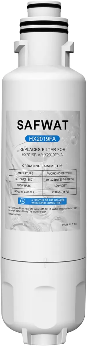 HX2019FR-A HX2019F-A Water Filter Compatible with Hisense HRM260N6TSE HRFD560SW HRCD585BW HRFD634BW HRCD650BW HRCD586TBWB Mora MRM260N6TSE Refrigerator (1 Pack)