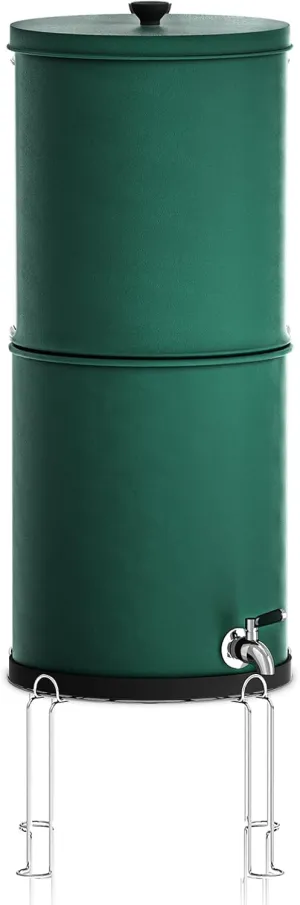 HXBER Water Filter System Water Filtration Bucket for Home Outdoor Camping Hiking Emergency Preparedness, Green