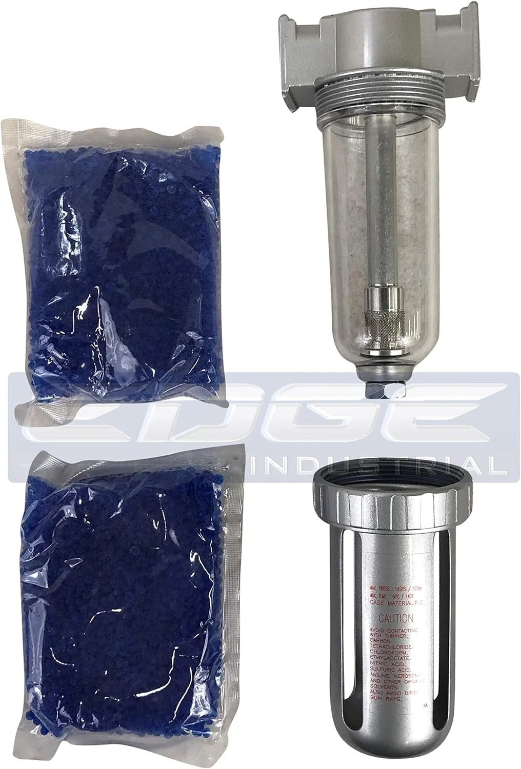 In LINE Desiccant AIR Dryer for Compressed AIR Great for Pneumatic Tools Spray Booth Plasma Cutter, with Desiccant beads (1/2" NPT)