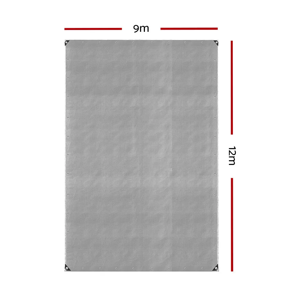 Instahut Tarp Tarpaulin 9x12m Canvas Camping Heavy Duty Sun Cover-ACT