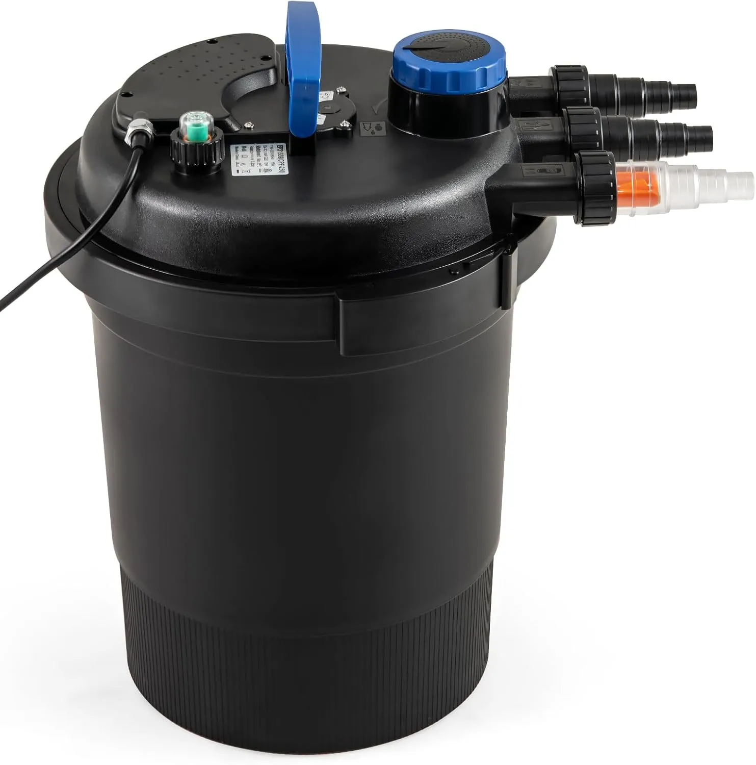 IRONMAX Pond Filter, 2630GPH Bio Pressure Pond Filter w/ 13W Light and Backflush Function, Fishpond Filter for Koi Ponds up to 1300 Gallons/Ornamental Ponds up to 2600 Gallons