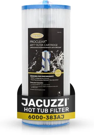 Jacuzzi Proclear 6000-383 Filter, 60 Sq Ft, J-300 Series (2002 ) - Pure Filtration for Crystal-Clear Water, Hot Tubs Replacement Part, Easy Installation, Refreshing Spa Experience - 1 Pack
