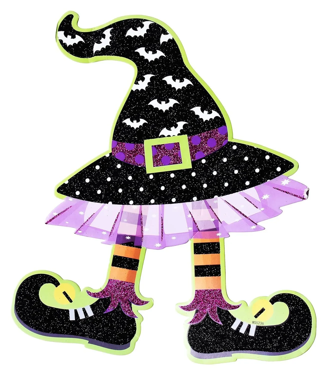 Jagmag® Happy Halloween Glitter Witch Hanging,Halloween Witch Ornament, Halloween Hanging Witch Hat Decorations,Halloween Decoration Trick or Treat Theme, Jack o Lantern Decoration