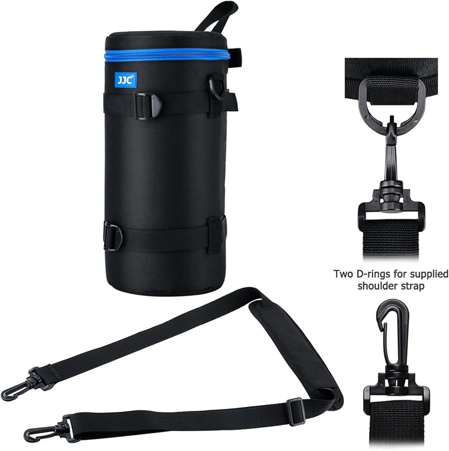 JJC Deluxe Large Camera Lens Pouch Carrying Case for Sigma 150-600mm f/5-6.3 DG OS HSM | C, Tamron SP 150-600mm f/5-6.3 Di VC USD G2, RF 800mm f/11 IS STM, JBL Xtreme and lenses below 4.9 x 11.4''