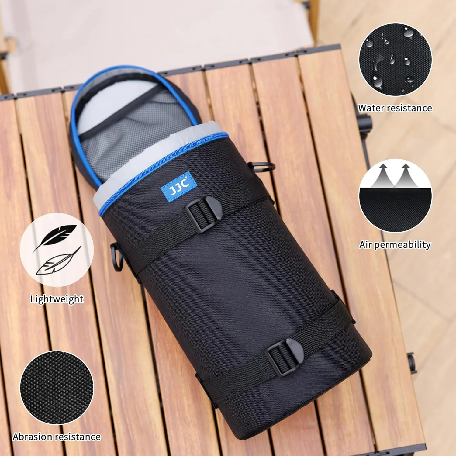 JJC Deluxe Large Camera Lens Pouch Carrying Case for Sigma 150-600mm f/5-6.3 DG OS HSM | C, Tamron SP 150-600mm f/5-6.3 Di VC USD G2, RF 800mm f/11 IS STM, JBL Xtreme and lenses below 4.9 x 11.4''