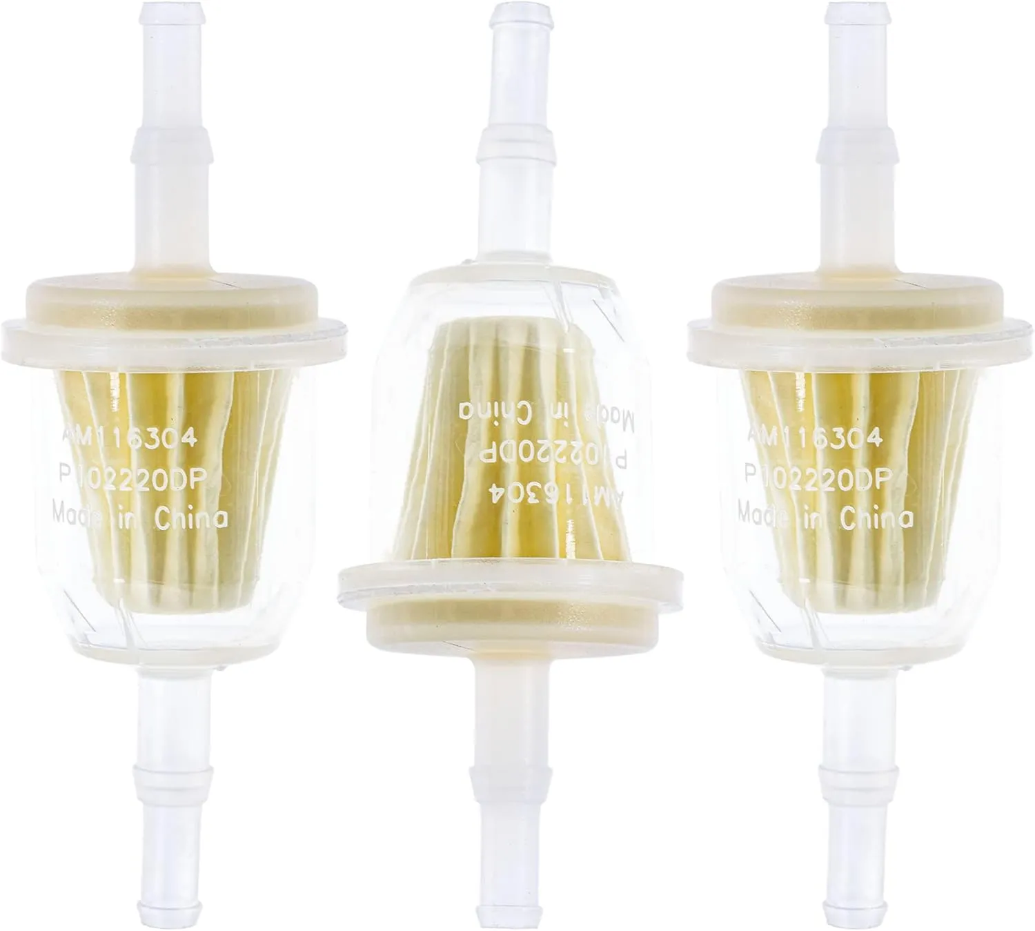 John Deere AM116304 Fuel Filter 3PK for Sabre SABO Great Dane Scotts Estate Sport 1000 500 550 600 650 425 61 (3-PACK)