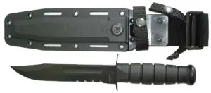 KA-BAR Full Size Utility Knife 7" Black Combo Blade, Kraton G Handle, Kydex Sheath KA1214