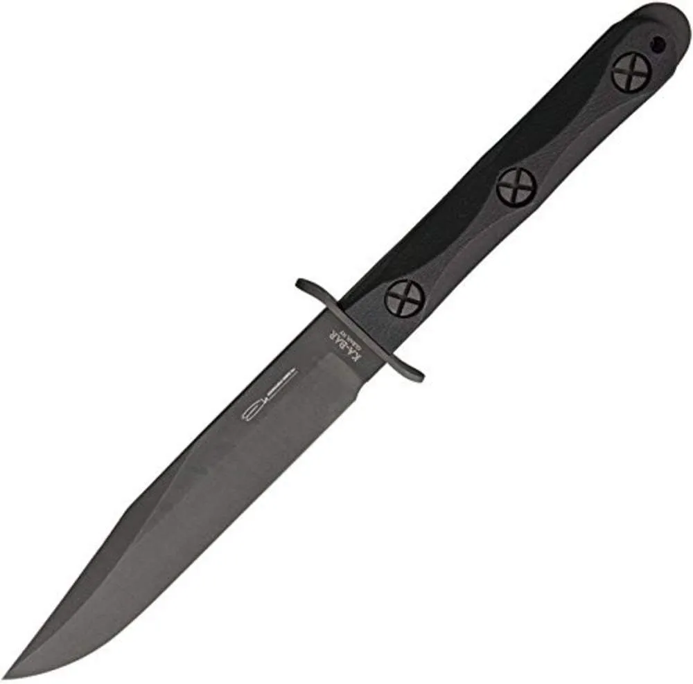 KA-BAR JOHN EK BOWIE EK45 MODEL 5 FIGHTING COMMANDO KNIFE Black, Large