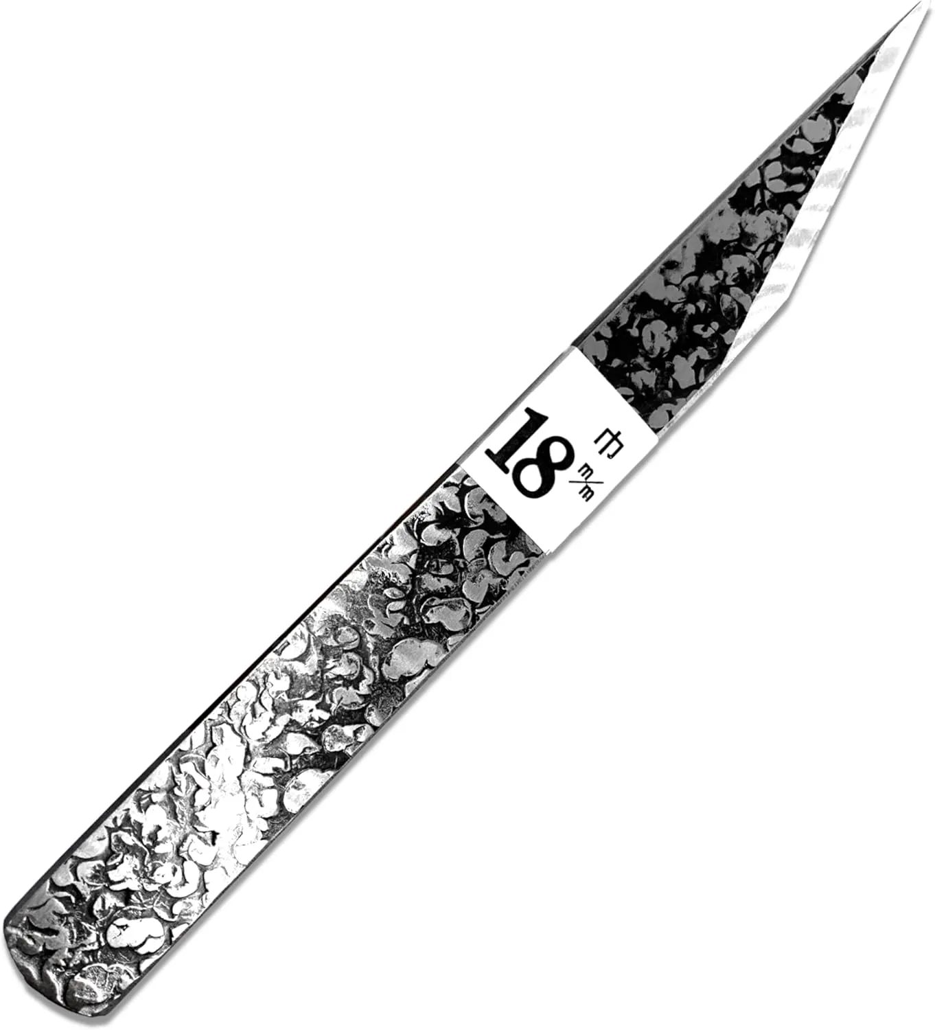 KAKURI Kiridashi Knife 18mm Right Hand for Woodworking, Marking, Scribing, Carving, Whittling, Professional Hand Forged Razor Sharp Japanese Carbon Steel Blade with Hammered Pattern, Made in JAPAN