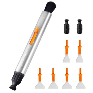 K&F Concept® Multifunctional Lens Cleaning Pen, Replaceable Pen Tip with Cleaning Brush Carbon Tip*2 APS-C Sensor Swab*2 Full-Frame Sensor Swab*4 for Camera Filters Telescope Drone AR VR Tablet