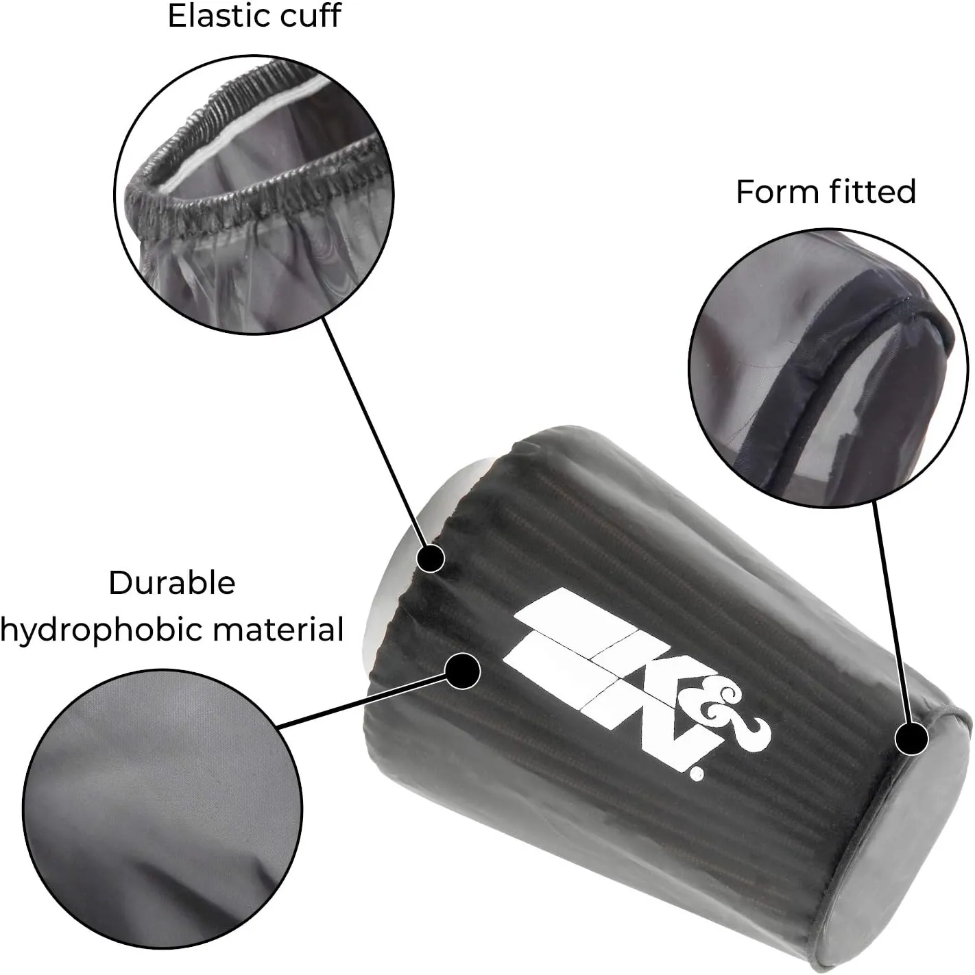 K&N RF-1042DK Black Drycharger Filter Wrap - For Your K&N RF-1042 Filter