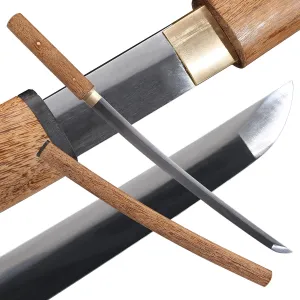 Katana Sword Real Full Tang Craft T10 Steel Integrated Forging, 30in Medium, Primary Color Paint Sheath Samurai Knife