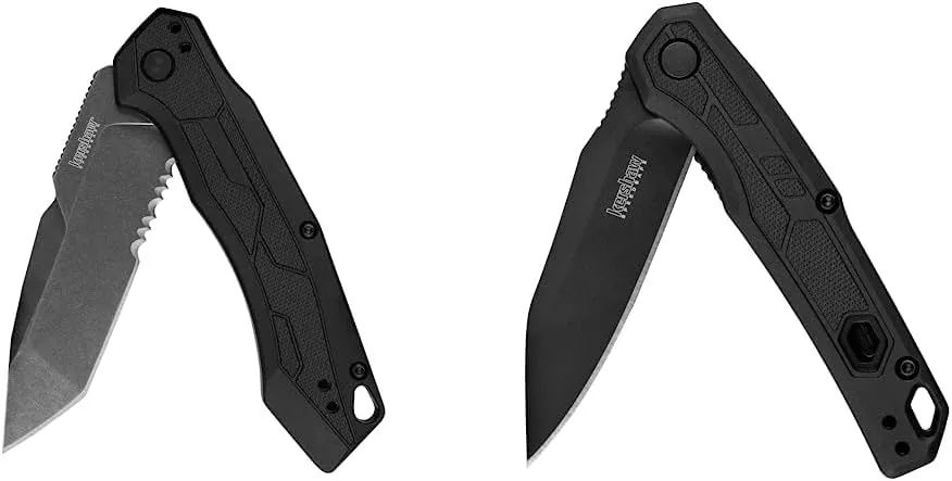 Kershaw Analyst Tanto Pocket Knife, 3.25" 8Cr13MoV Steel Blade, assisted opening, Liner Lock Folder EDC