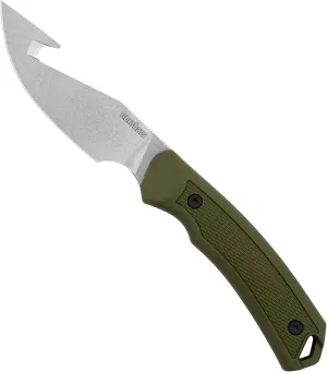Kershaw Deschutes Skinner with Gut Hook Fixed Blade, 3.2 inch Full Tang D2 Stainless Steel Knife, Includes Sheath