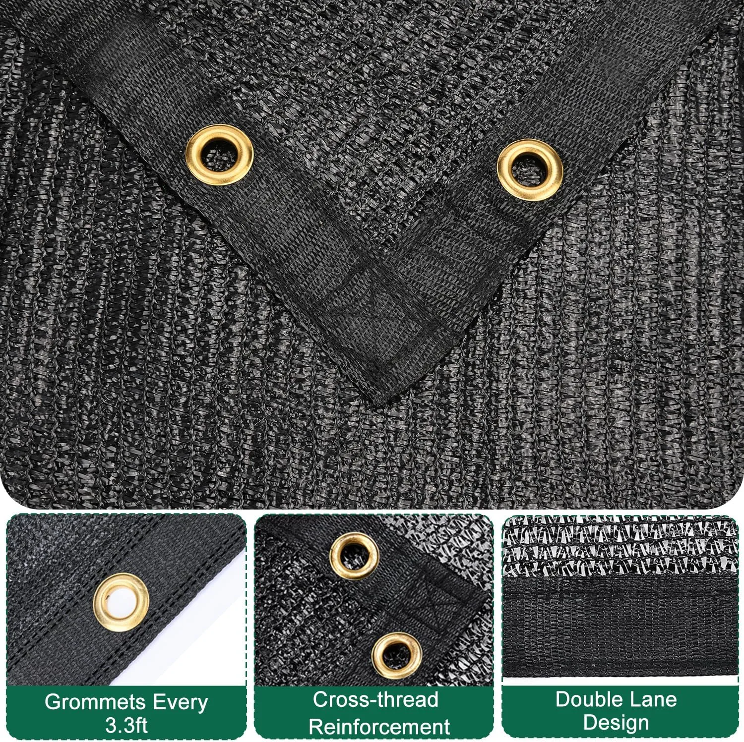 Kesfitt Garden 70% Shade Cloth, Resistant Sun Shade Net 20x30FT Mesh Tarp with HDPE Material and Reinforced Grommets Shade Trap for Greenhouse, Plant, Pergola, and Backyard Patio Sunshade