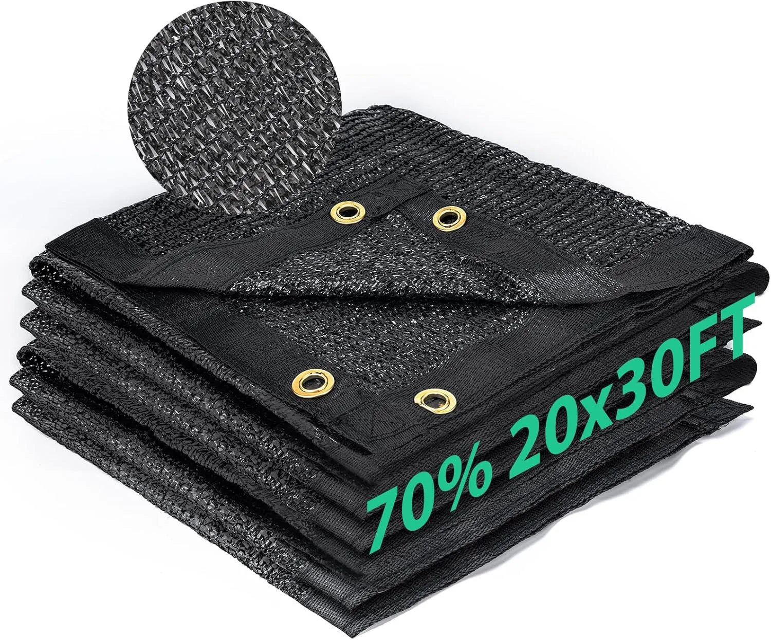 Kesfitt Garden 70% Shade Cloth, Resistant Sun Shade Net 20x30FT Mesh Tarp with HDPE Material and Reinforced Grommets Shade Trap for Greenhouse, Plant, Pergola, and Backyard Patio Sunshade