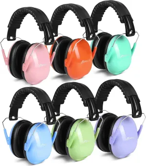 Kids Ear Protection Earmuffs 6 Pack Noise Cancelling Headphones for Kids 27dB Toddler Soundproof Headphones Noise Reduction for Autism Sensory Shooting