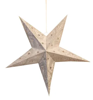 Kidsy Winsy Hanging Small Paper Star | 18 Inches, Glitter Star for Diwali| Decoration Item for Home | Recycled Cotton Paper| New Year Party, Christmas Decorations, Wedding and Anniversary Decor
