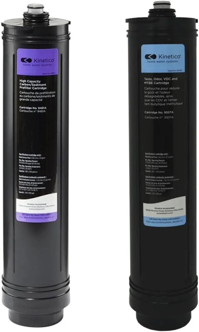 Kinetico Water Filter Cartridge Set for K5 Pure, K2 & KRO  GX Systems (2 Pieces)