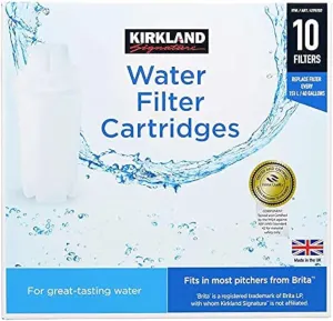 Kirkland Signature Water Filter Cartridges for Brita Pitchers, 10 Refills, 10 Count (Pack of 1)