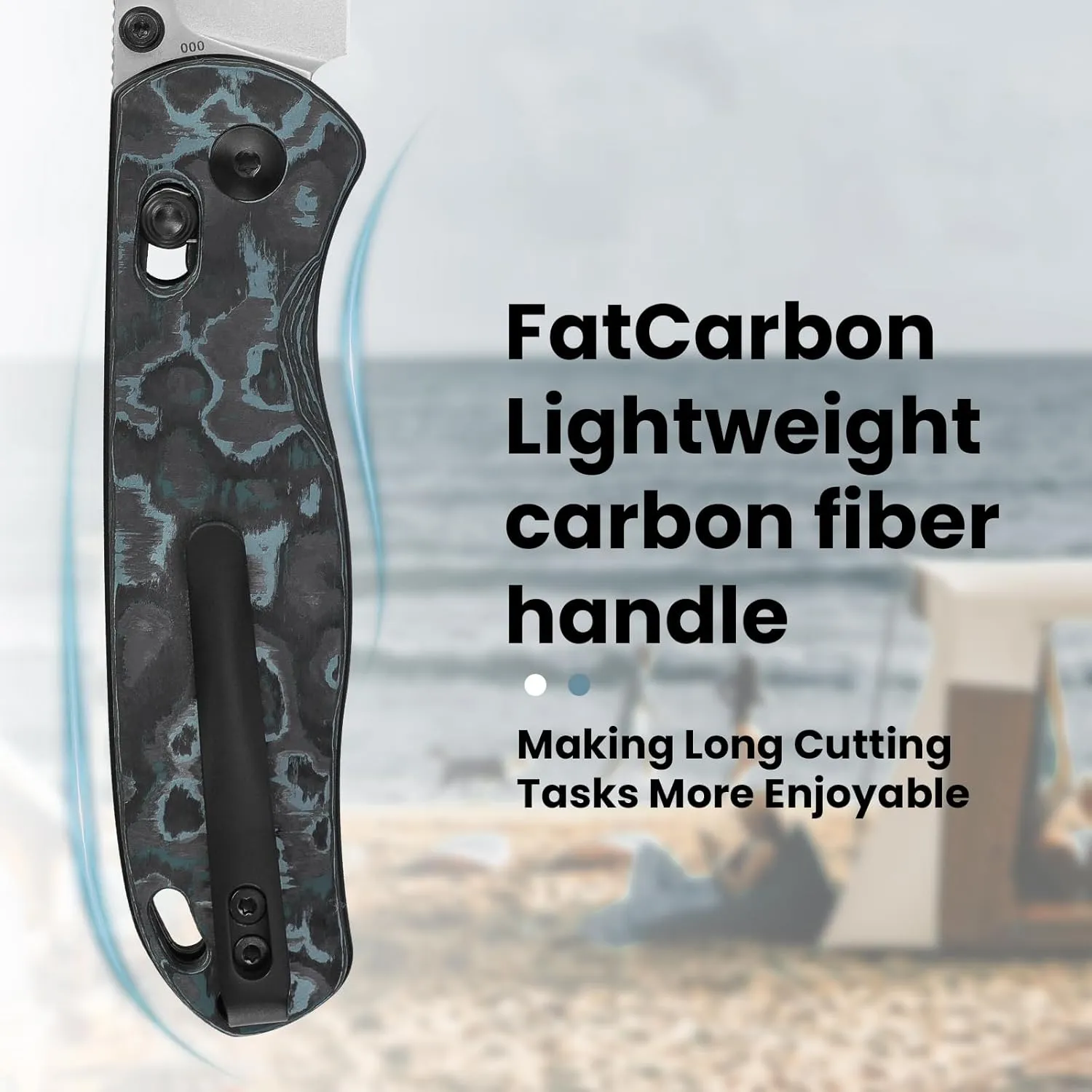 Kizer Drop Bear Pocket Knife, Folding Knife, 2.97 In Elmax Steel Blade, Fatcarbon Carbon Fibre Handle, Folding Pocket Knife, EDC knife, Ki3619A2