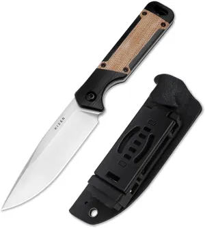Kizer Militaw Fixed Blade Knife with Sheath, Nitro V Blade Camping Knife with G10 & Micarta Handle, Fixed Blade EDC Knives for Men Women Gift, Outdoor Hunting Hiking Survival Knives 1067A2