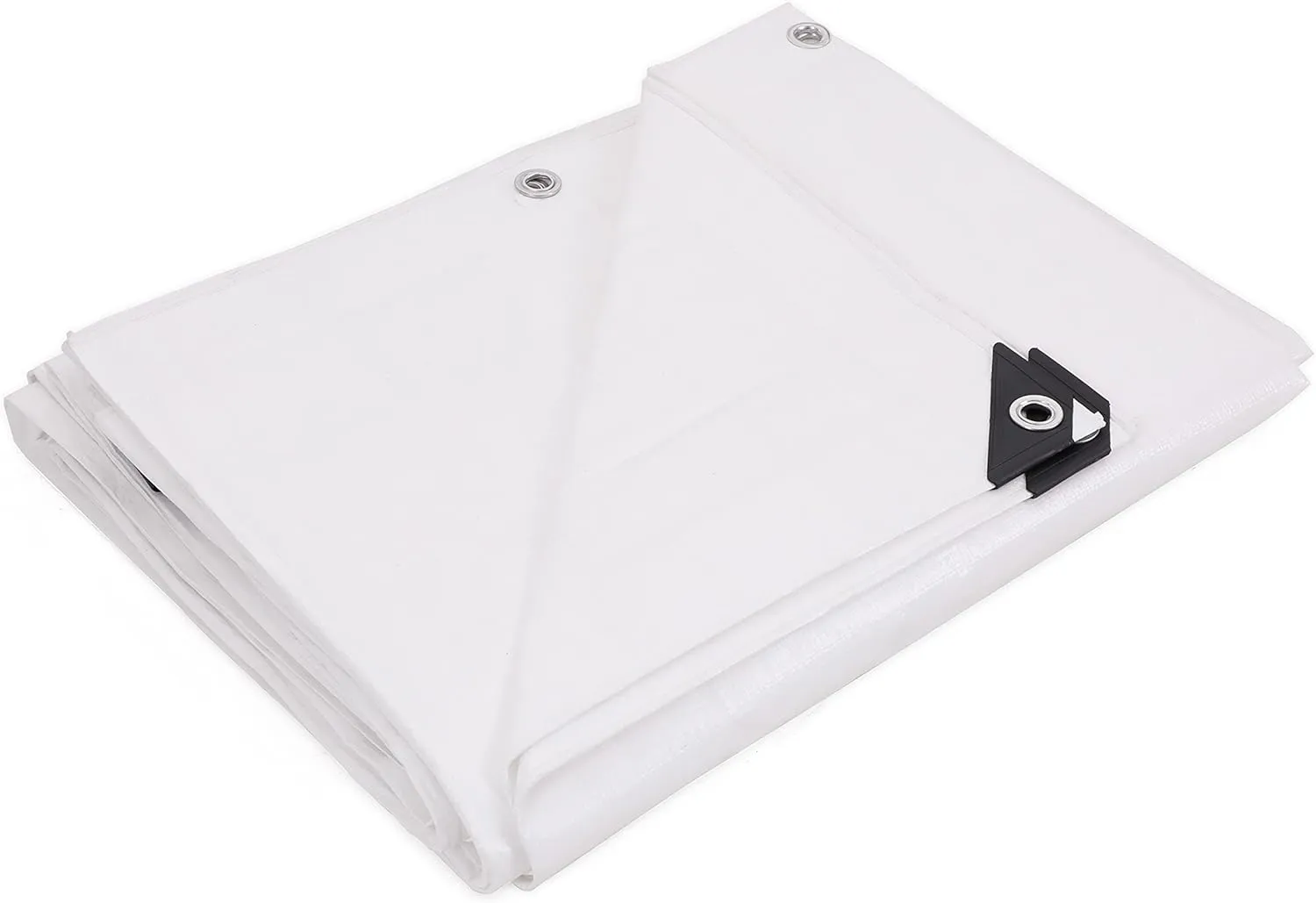 Kotap 14 x 14 Ft. Heavy-Duty Protection/Coverage Tarp, Superior Weave for Greater Longevity 8-mil, Multi-Use, Waterproof, White, 1-Pack (TRW-1414)