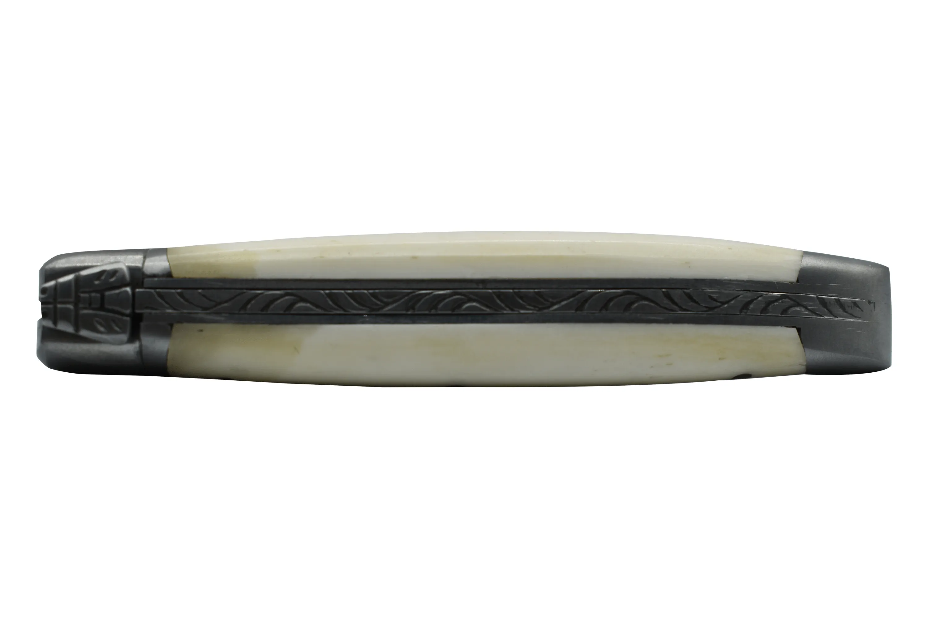 Laguiole en Aubrac Handcrafted Plated Multipurpose Knife, Zebu Bone, 3.5 inches