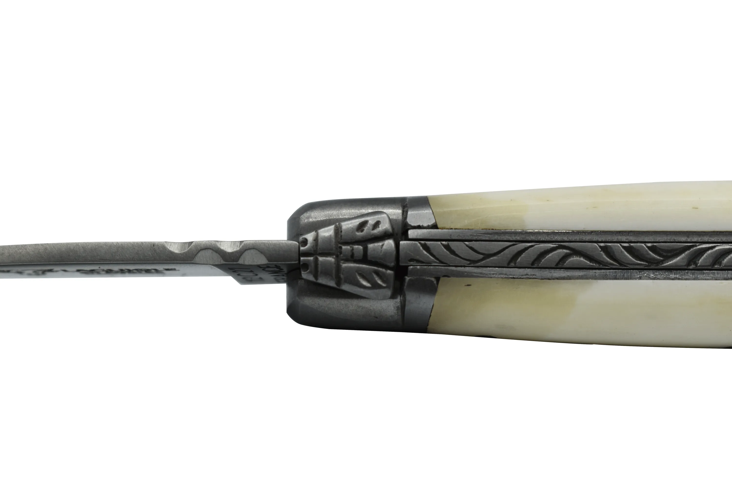 Laguiole en Aubrac Handcrafted Plated Multipurpose Knife, Zebu Bone, 3.5 inches