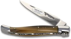 Laguiole en Aubrac Handmade Knife 12 cm L0212PCIF Horn tip Handle, Blade and bolsters Stainless Steel