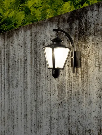 Lantern Down Black Semi Outdoor Hanging Wall Light