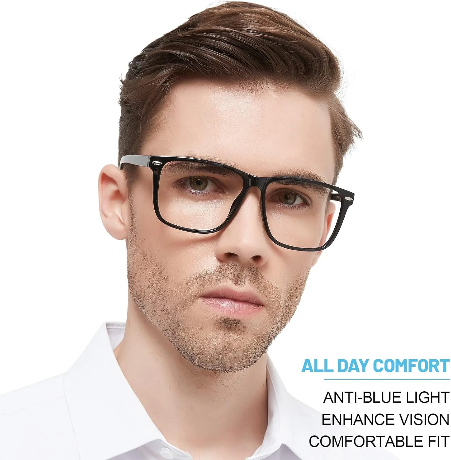 Large Bifocal Reading Glasses Men Oversized Blue Light Blocking Bifocals Readers 1.0 1.25 1.5 1.75 2.0 to 3.5 …