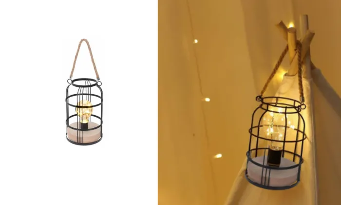 LED Hanging Metal Lantern