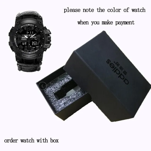 LED Military Watch with compass 30M Men Waterproof Sports Watch Men Sport Watch Shock Sport Watches Electronic Wristwatches