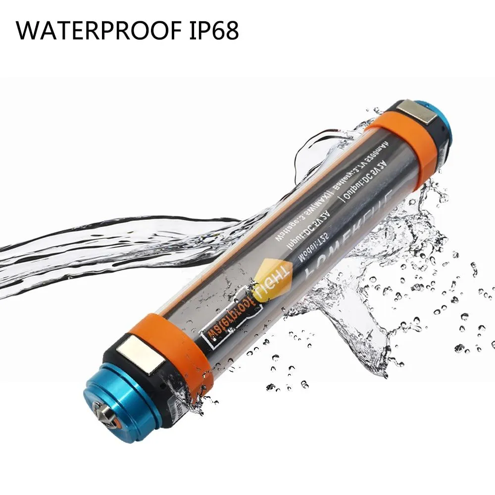 LED Portable Camping Lamp Waterproof USB Rechargeable Flashlight Magnetic Hand Lantern Light For Hiking Mountaineer T15 T25