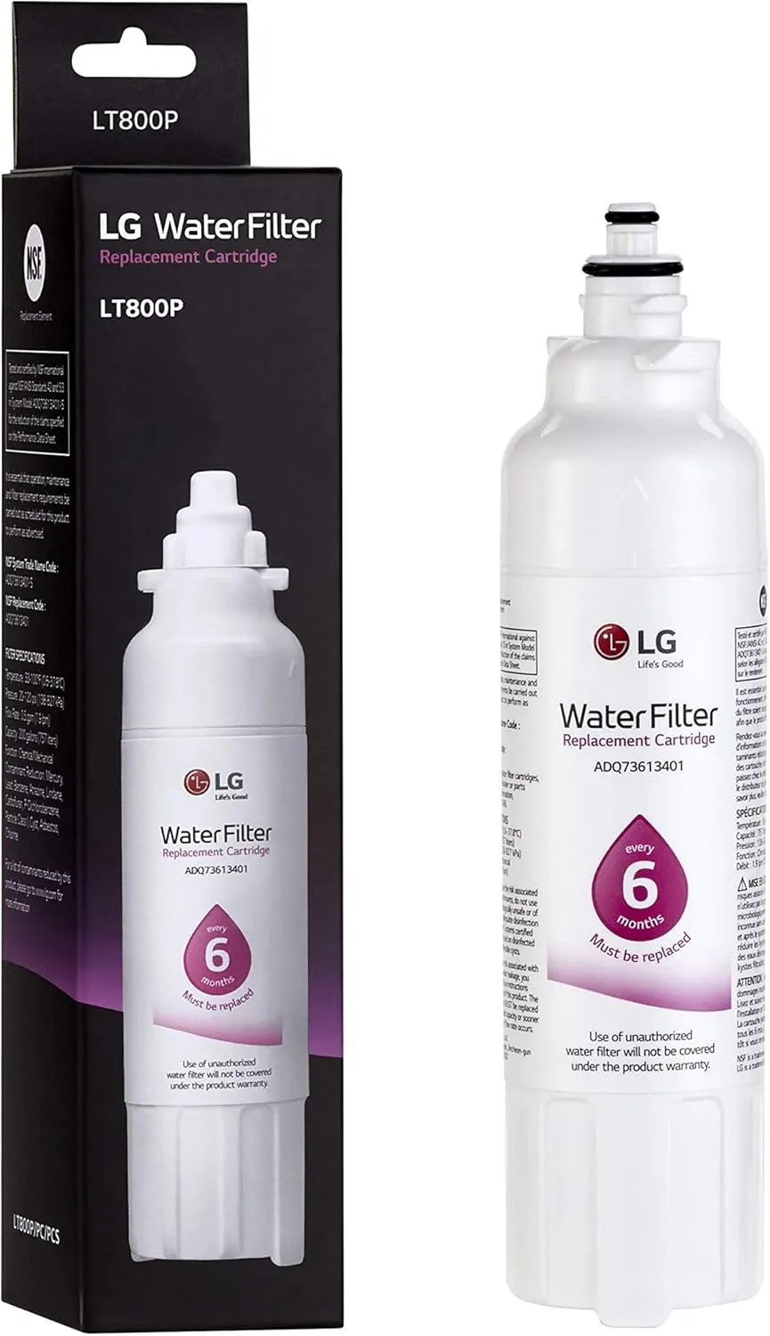 LG LT800P- 6 Month / 200 Gallon Capacity Replacement Refrigerator Water Filter (NSF42 and NSF53) ADQ73613401, ADQ73613408, or ADQ75795104 , White