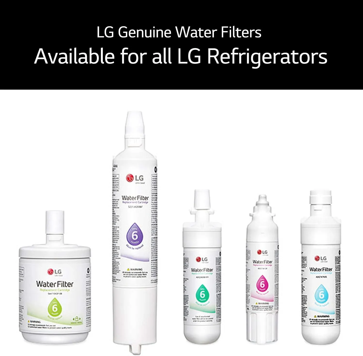 LG LT800P- 6 Month / 200 Gallon Capacity Replacement Refrigerator Water Filter (NSF42 and NSF53) ADQ73613401, ADQ73613408, or ADQ75795104 , White