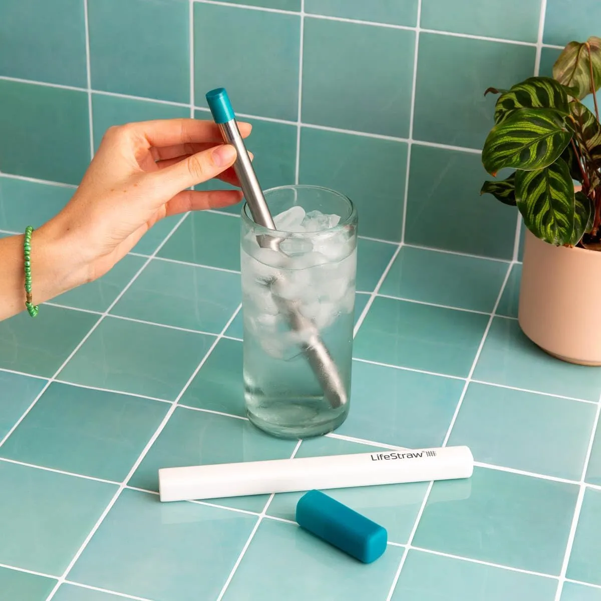 LifeStraw Sip – Reusable Stainless Steel Water Filter Drinking Straw