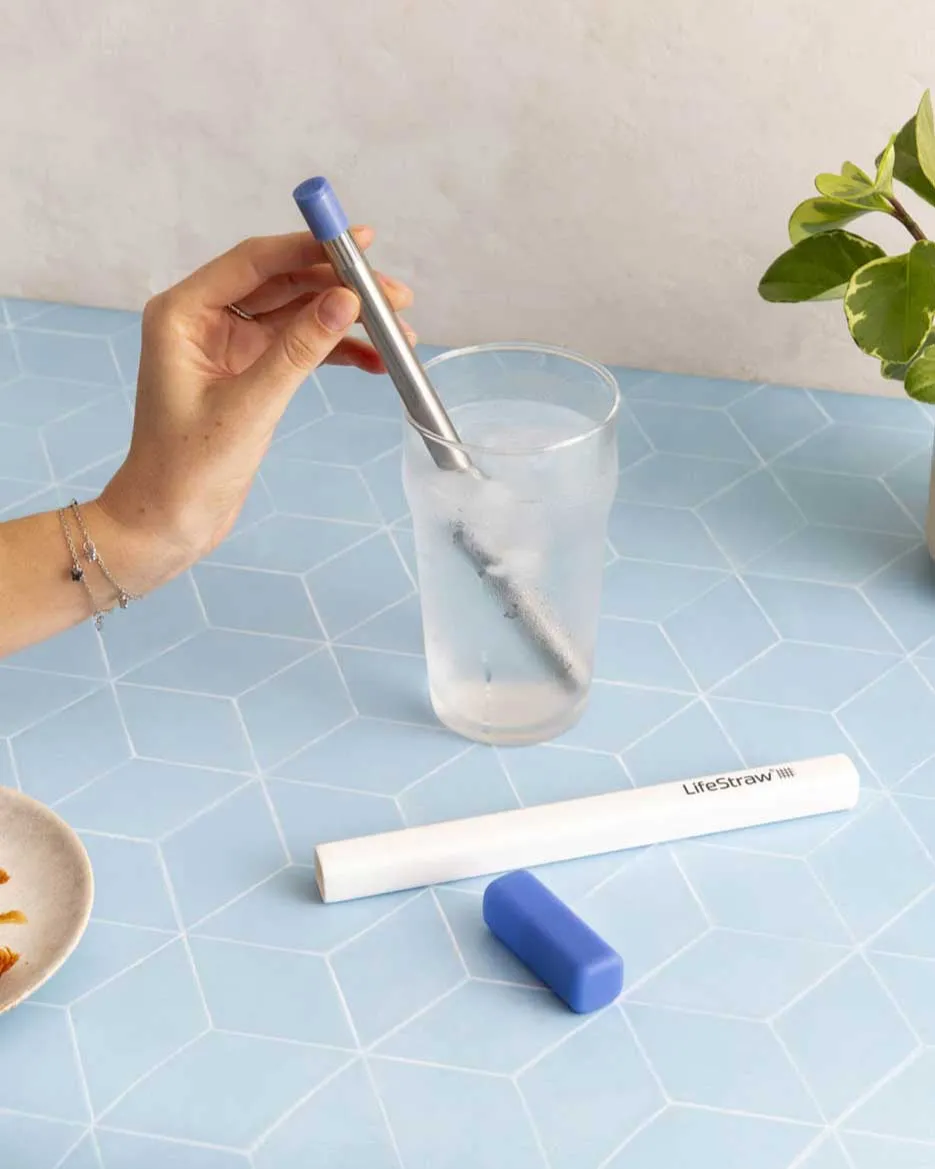 LifeStraw SIP Reusable Steel Filter Straw with carry case MIDNIGHT BLUE