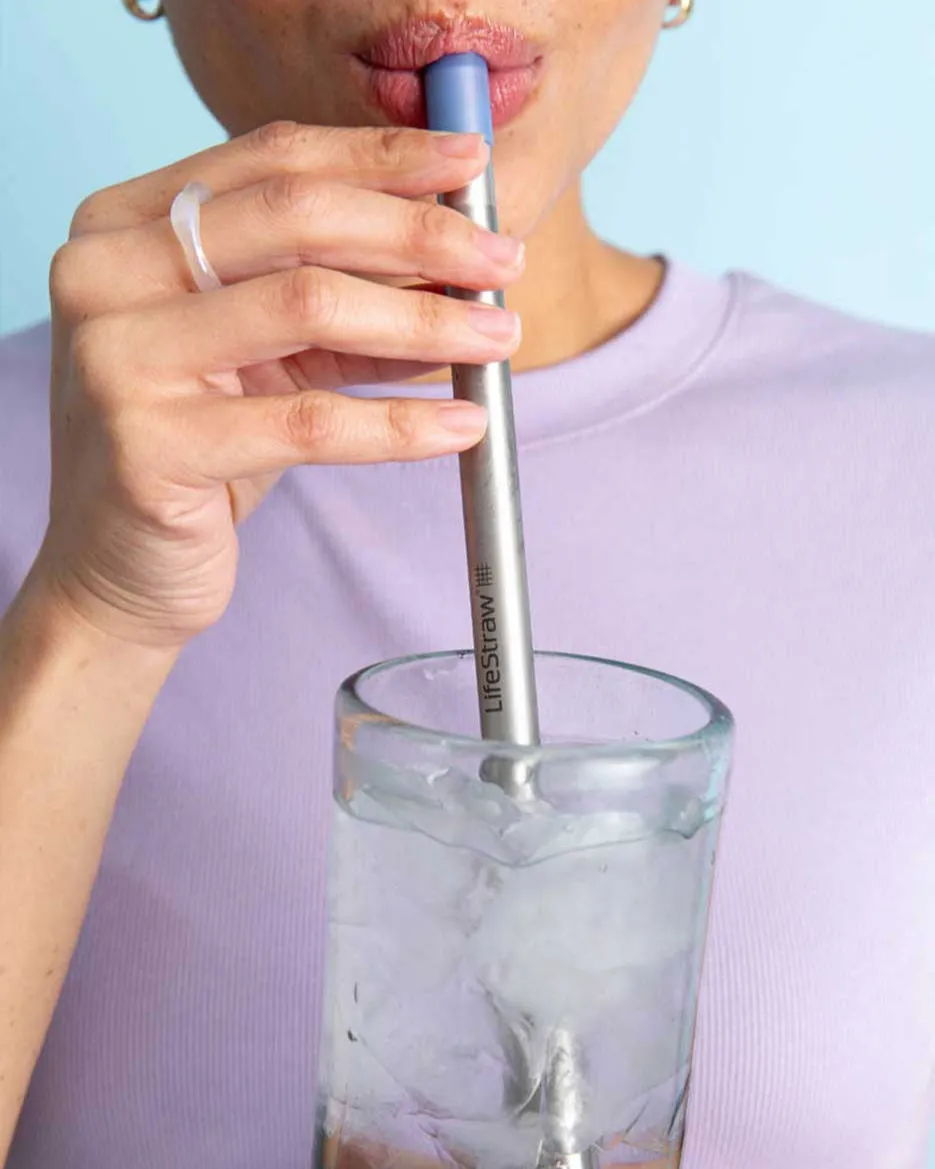 LifeStraw SIP Reusable Steel Filter Straw with carry case MIDNIGHT BLUE