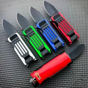 Lighter Holder Spring Folding Knife