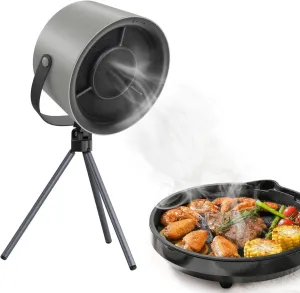 LOFICOPER Portable Range Hood, Desktop Range Hood, Portable Kitchen Exhaust Fan, Low Noise Mini Extractor Hood with 3 Speed, 5 Filter, 1200 Pa Suction, for Indoor BBQ, Hot Pot, Cooking