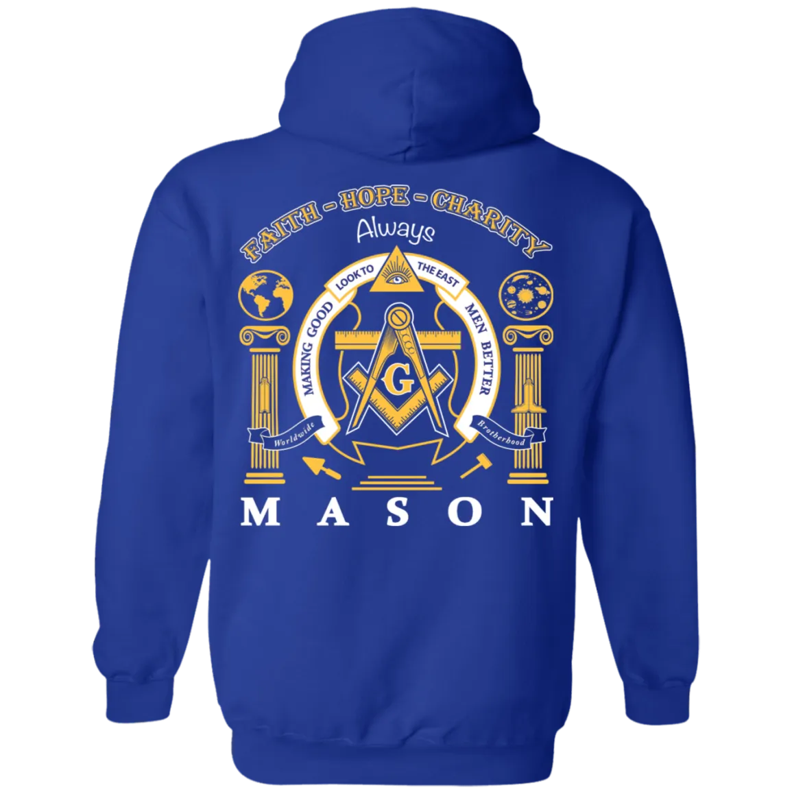 Look To The East Making Good Men Better Freemason Square & Compass Symbol