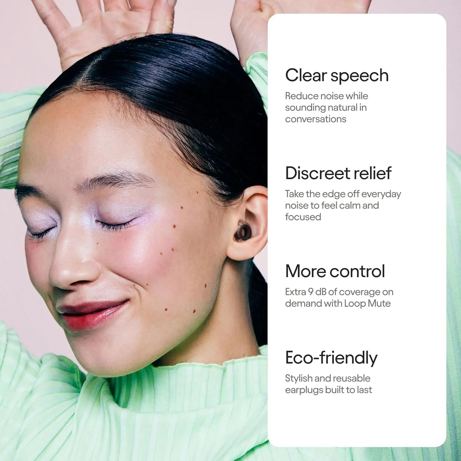 Loop Engage 2 Plus Ear Plugs Everyday Noise Relief with Clear Speech for Social Gatherings, Work, Conversation, Parenting & Sensitivity 16 dB Noise Reduction   Mute for Extra Coverage