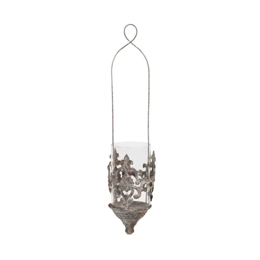 Lyon Hanging Antique Metal Hurricane