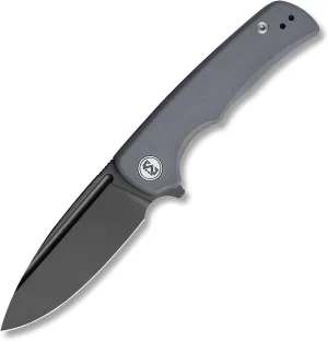 M Miguron Talism Flipper Folding Knife 3.01 Inches Dark Grey PVD D2 Blade Grey G10 Handle Deep Steel Pocket Clip Hiking Camping Pocket Knife MGR810DGII