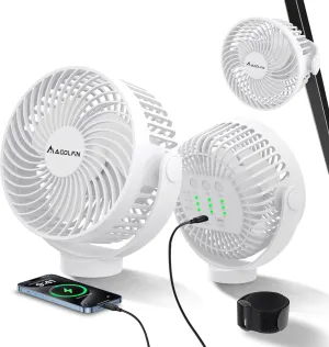 Magnetic Golf Cart Fan Rechargeable, 12000mAH Battery Operated Portable Fan with 3 Speeds, LED Lantern, Magnetic Base, Compatible with EZGO Club Car Yamaha, Golf Cart & Cruise Ship Accessories