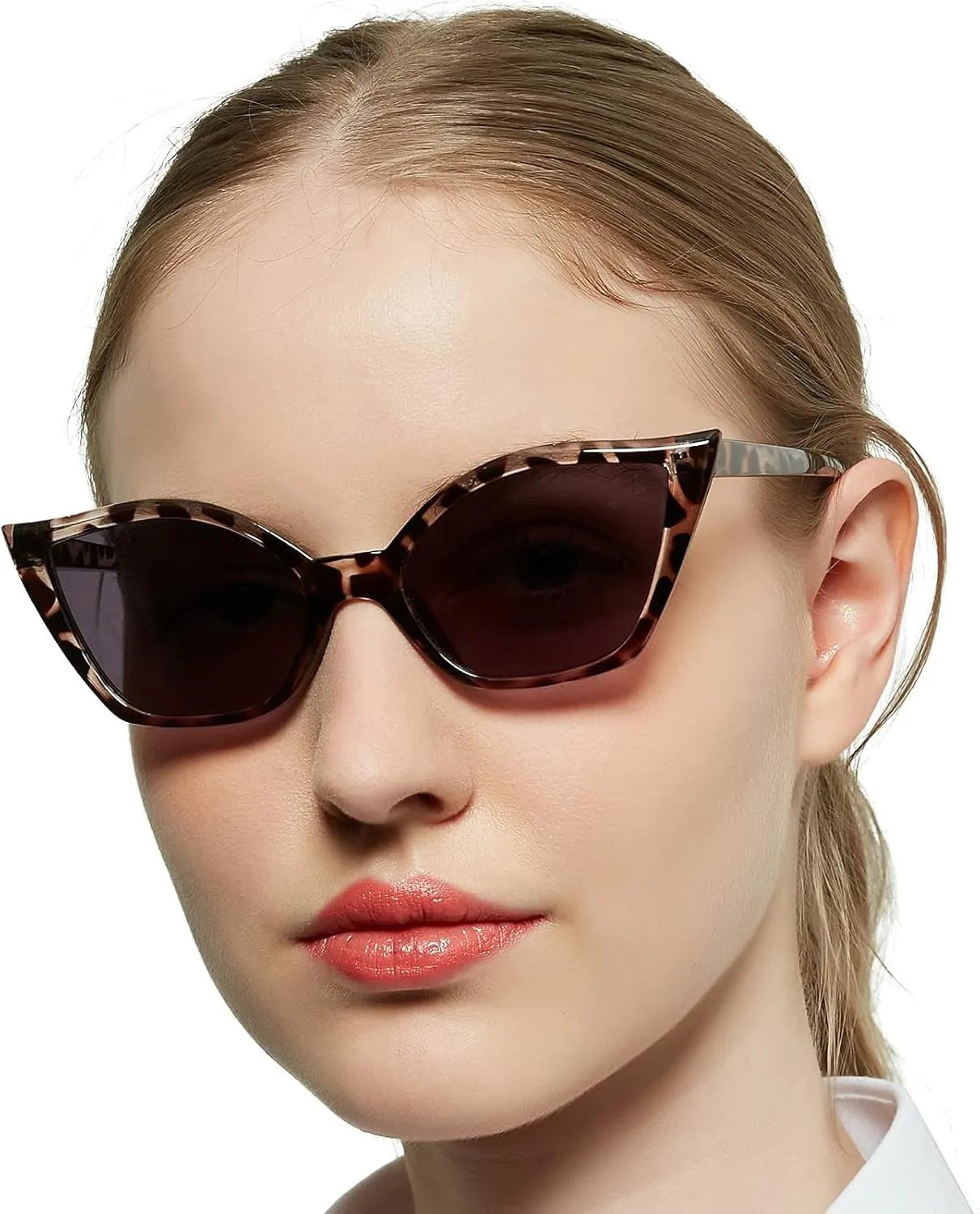 MARE AZZURO Cat Eye Cat Eye Reader Sunglasses Women UV Protection Outdoor Reading Glasses 1.0 1.25 1.5 1.75 2.0 2.25 2.5 2.75 3.0 3.5 (Leopard, 1.00)