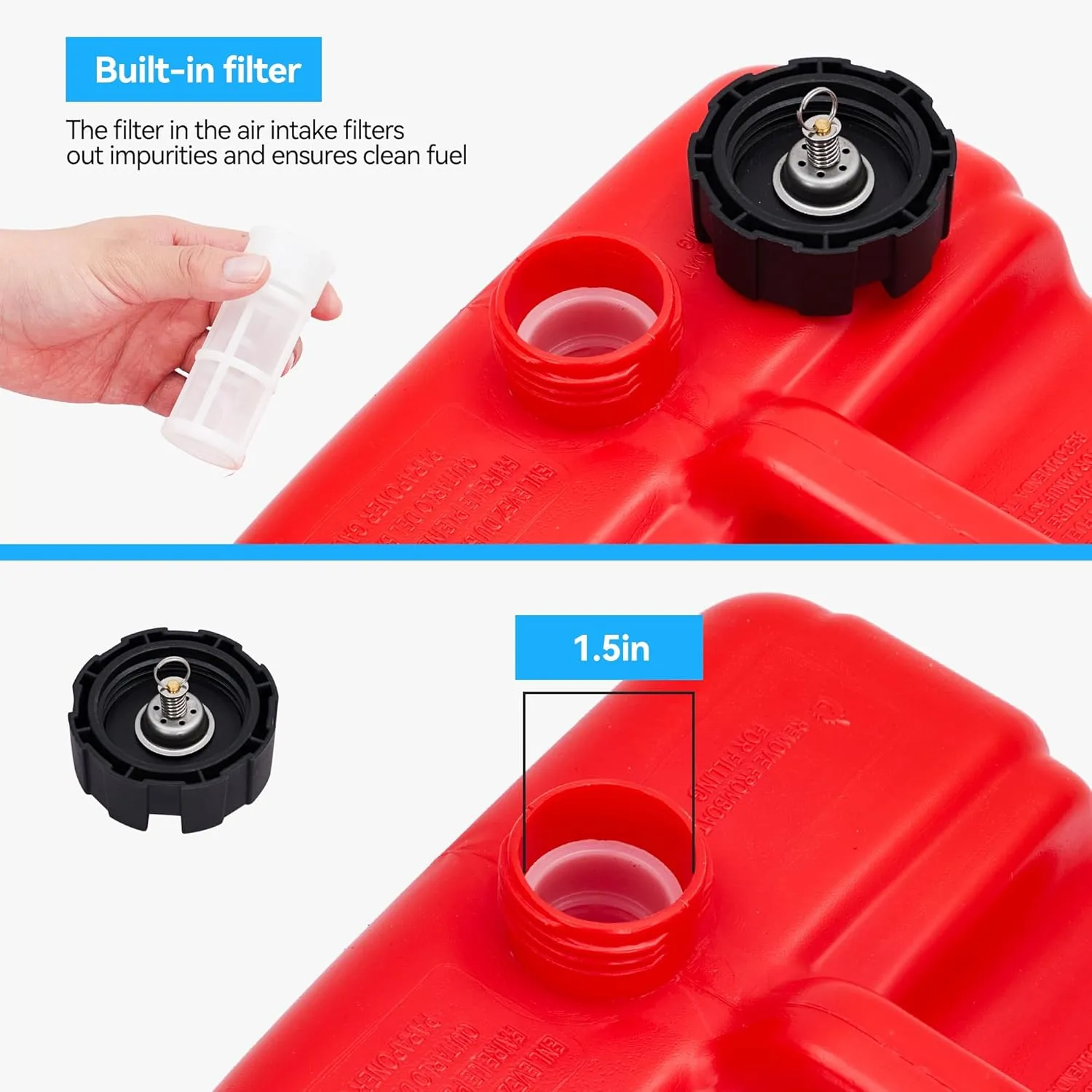 Marine Tank, 3 Gallon Marine Portable Tank Outboard Marine Boat Transfer Tank With Line, I-Shaped Handle, Easy to Carry